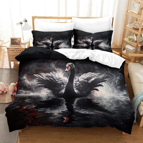 Black Swan Pattern Bed Set