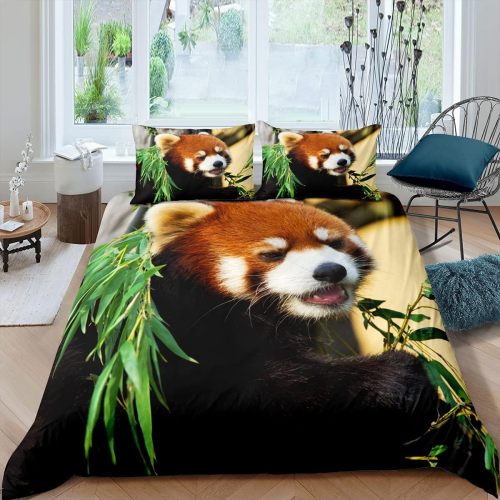 Animal Red Panda Print Bed Set