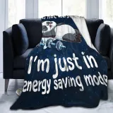 I'm Not Lazy Panda Blanket