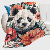 Blossom Giant Panda Print Blanket