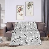 Cartoon Panda Print Blanket
