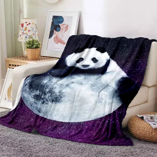 Galaxy Panda Print Blanket