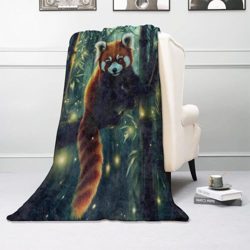 Wildlife Red Panda Print Blanket
