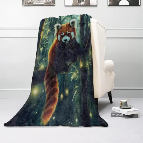 Wildlife Red Panda Print Blanket