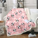 Cartoon Panda Print Blanket