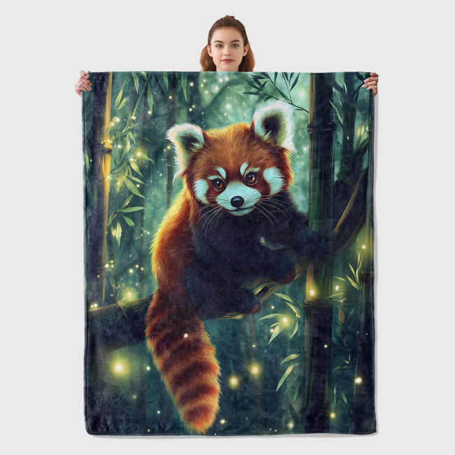 Wildlife Red Panda Print Blanket
