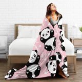 Cute Cartoon Panda Print Blanket