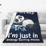 I'm Not Lazy Panda Blanket