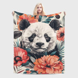 Blossom Giant Panda Print Blanket