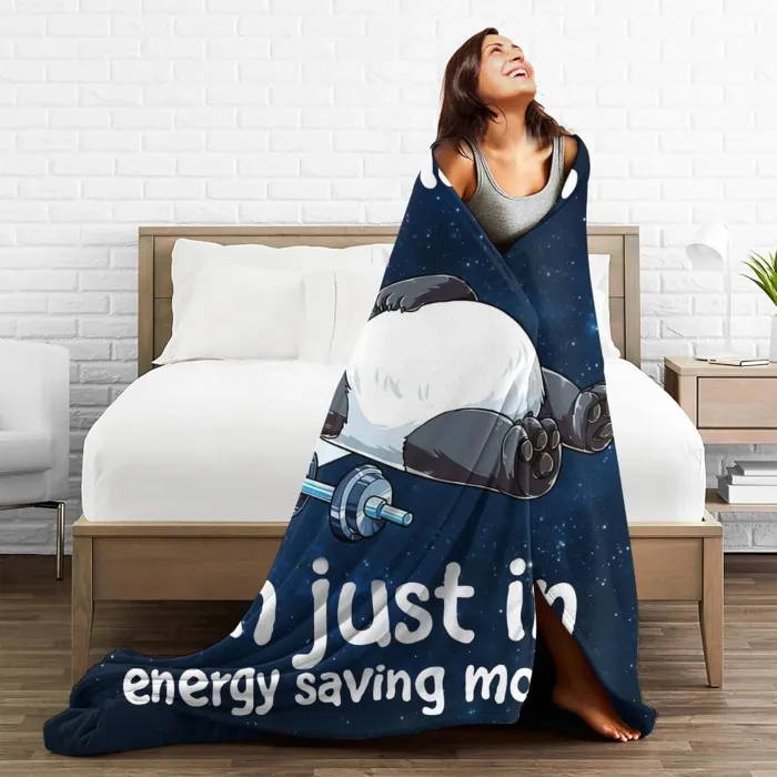 I'm Not Lazy Panda Blanket
