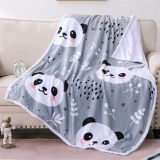 Cartoon Panda Head Print Blanket
