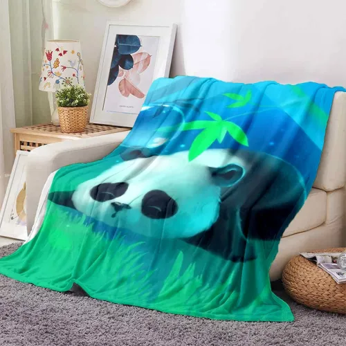 Cute Panda Print Blanket