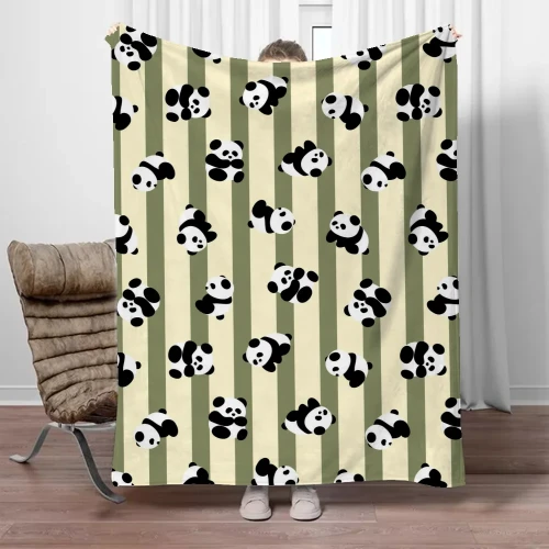 Camo Panda Print Blanket