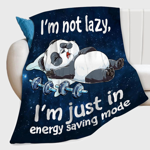 I'm Not Lazy Panda Blanket