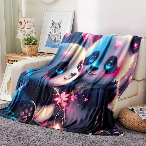 Lovely Pandas Flannel Blanket