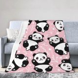 Cute Cartoon Panda Print Blanket