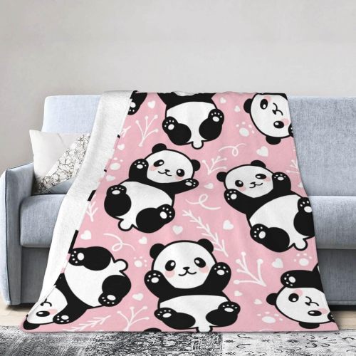 Cute Cartoon Panda Print Blanket