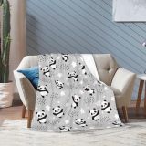 Cartoon Panda Print Blanket