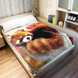 Red Panda Flannel Blanket