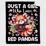 Just A Girl Who Loves Red Panda Blanket