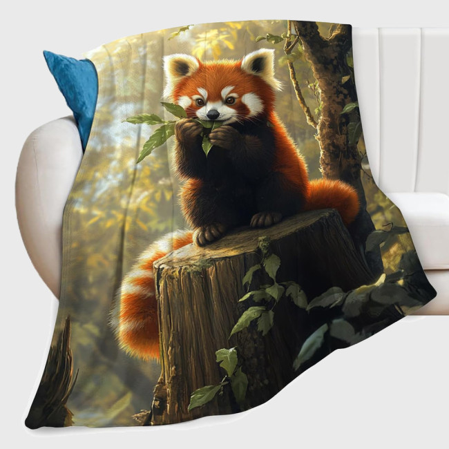 Animal Red Panda Print Blanket