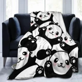 Soft Panda Print Blanket