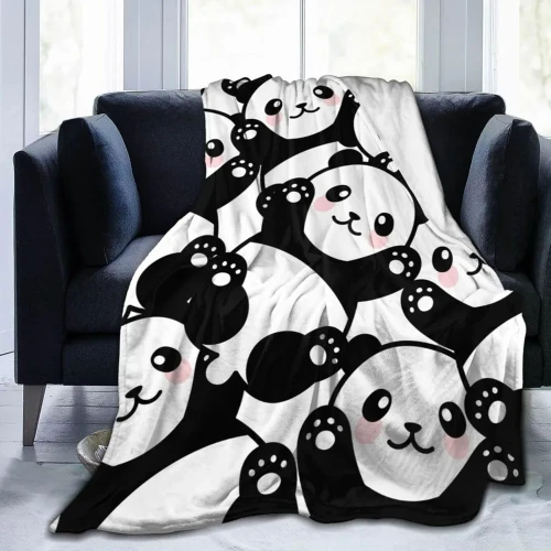 Soft Panda Print Blanket