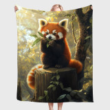 Animal Red Panda Print Blanket