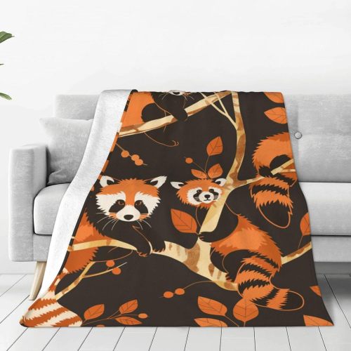 Lovely Red Panda Print Blanket