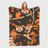 Lovely Red Panda Print Blanket