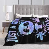 Just A Girl Who Loves Panda Print Blanket