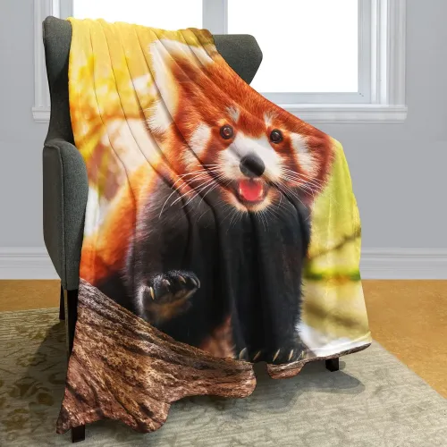 Animal Red Panda Print Blanket