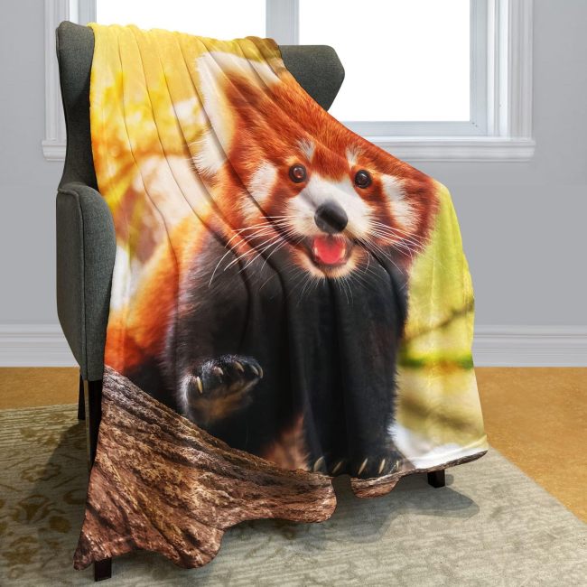 Animal Red Panda Print Blanket