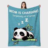 Mom Is Charging Panda Blanket