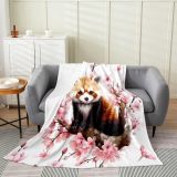 Blossom Red Panda Blanket