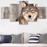 Cute Wolf Print Canvas Painting