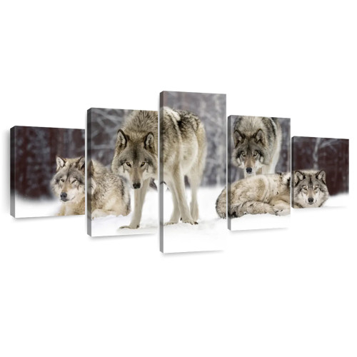 Wolf Packs Print Canvas Painting