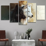 Wolf Lovers Print Canvas Painting
