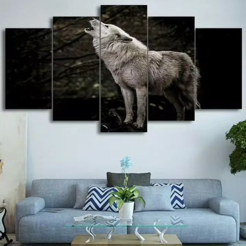 Howling Wolf Canvas Painting