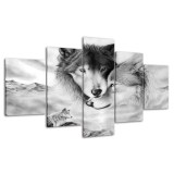 Wolf Couples Print Canvas Painting