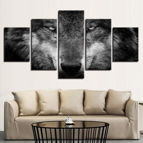 Giant Wolf Canvas Painting