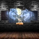 Family Wolf Print Canvas Painting