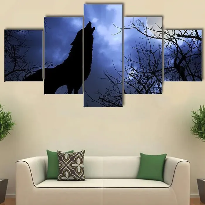 Howling Wolf Print Canvas Painting