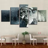 Wolf Print Canvas Painting