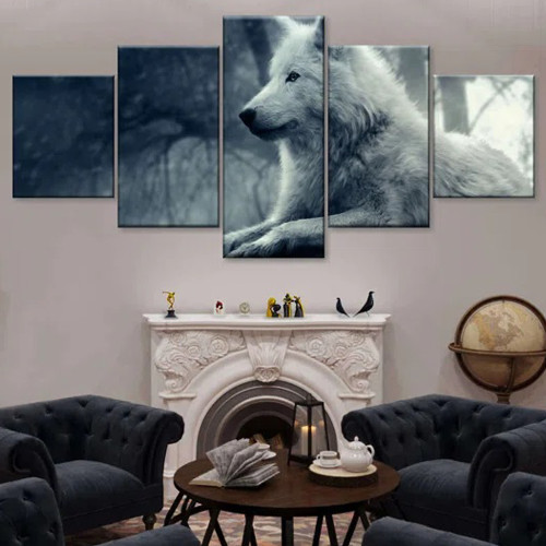 Wolf Art Print Canvas Painting