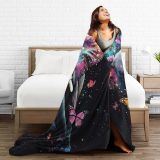 Galaxy Elephant Butterfly Throw Blanket