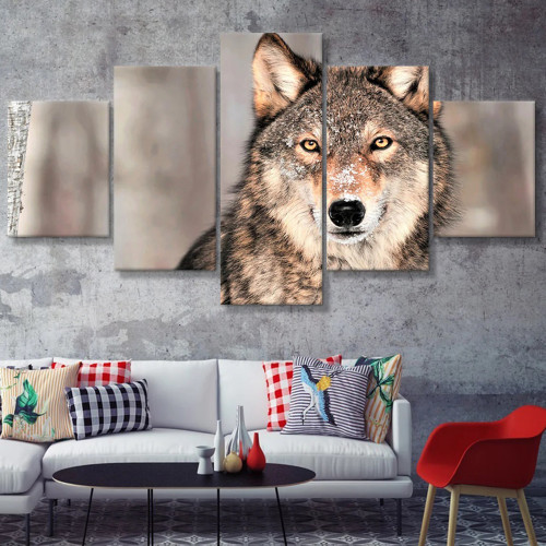 Cute Wolf Print Canvas Painting