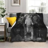 Giant Elephant Print Blanket