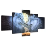 Family Wolf Print Canvas Painting