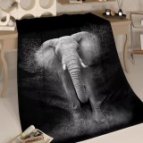 Elephant Print Fleece Blanket